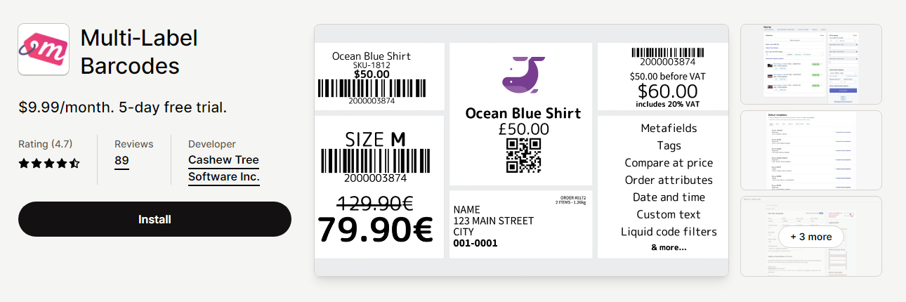 Multi‑Label Barcodes